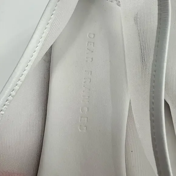 Dear Frances Balla White Mesh Ballet Flats size 38.5